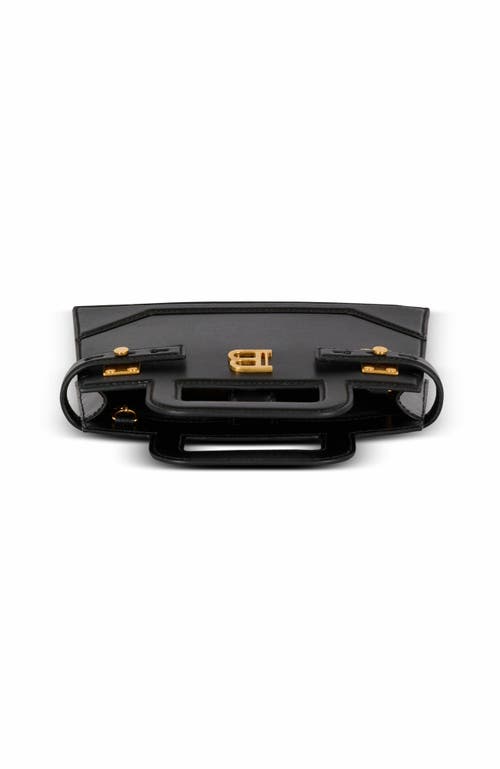 Balmain Small B-buzz Top Handle Bag In Calfskin