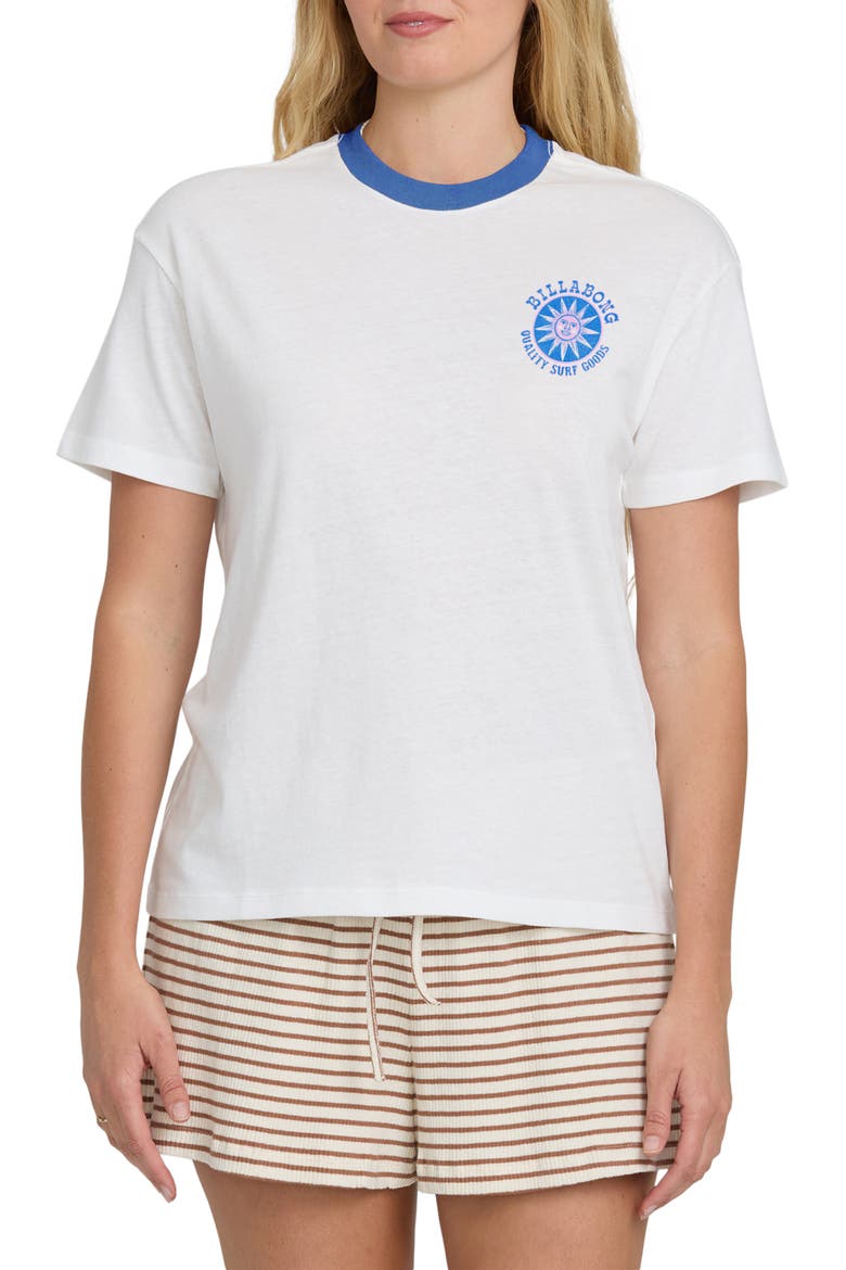 Sun Echoes Cotton T-Shirt, Main, color, SALT CRYSTAL