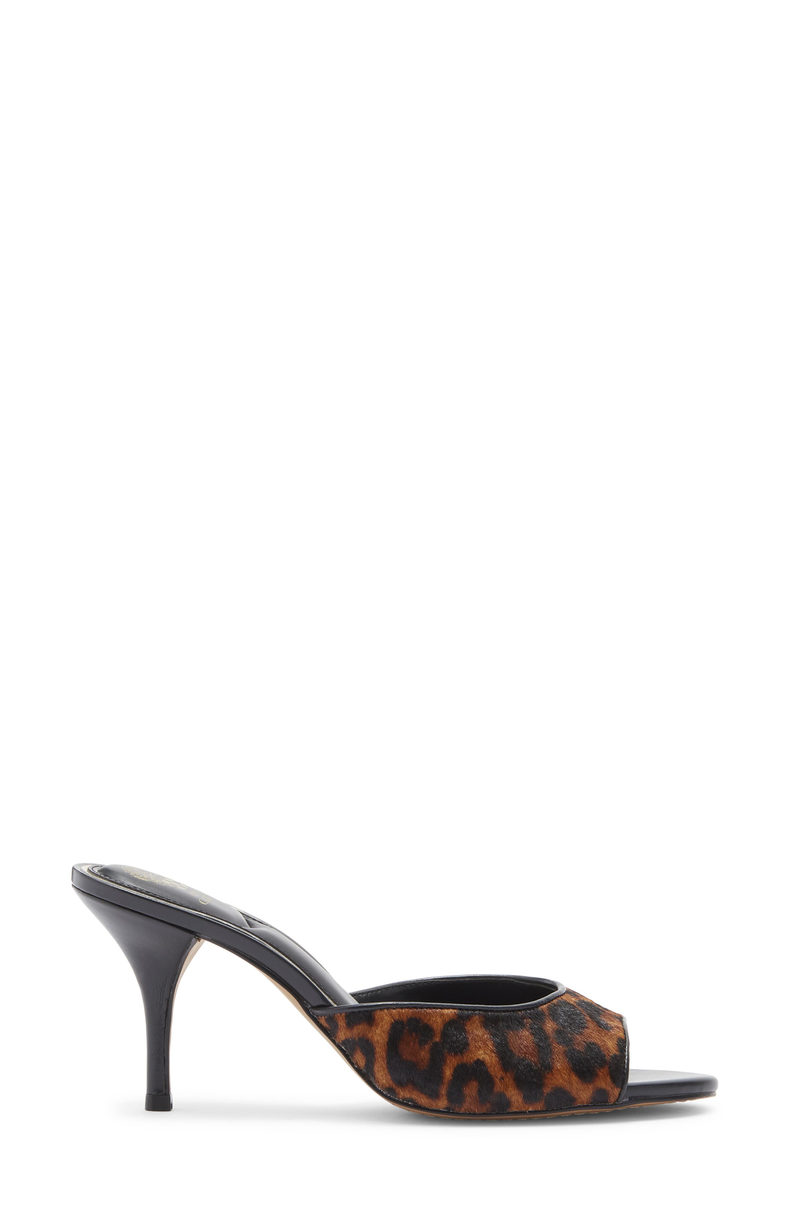 Vince Camuto Prynn Genuine Calf Hair Sandal, Alternate, color, Camel/ Black Calf Hair