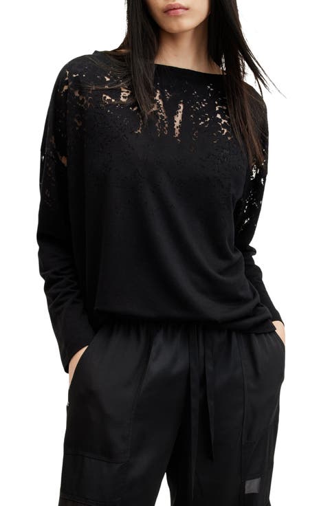 Rita Lace Inset Long Sleeve T-Shirt