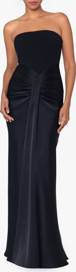 Strapless Satin Gown
