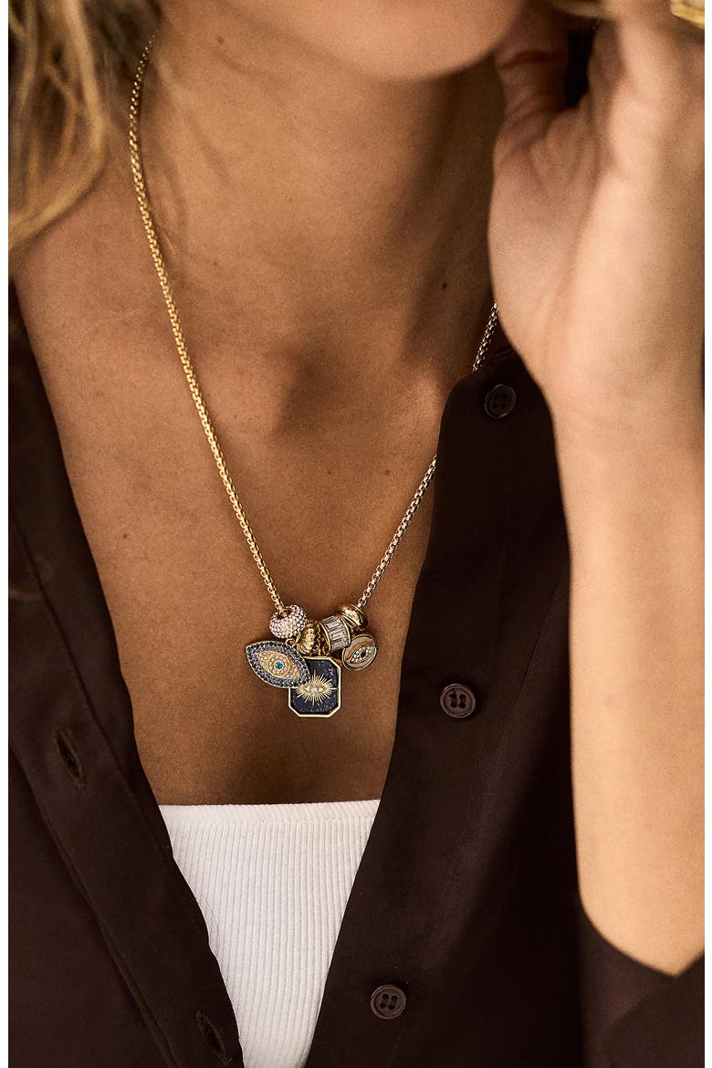 Evil Eye Charm Necklace, Alternate, color, NAVY MULTI