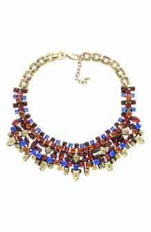 OLIVIA WELLES Nora Crystal Bib Necklace