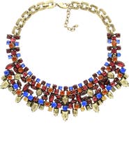 OLIVIA WELLES Nora Crystal Bib Necklace