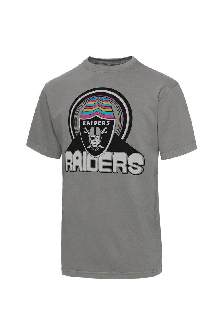 Men's Junk Food Graphite Las Vegas Raiders Wonderland Infinity Vibe T-Shirt, Alternate, color, Graphite