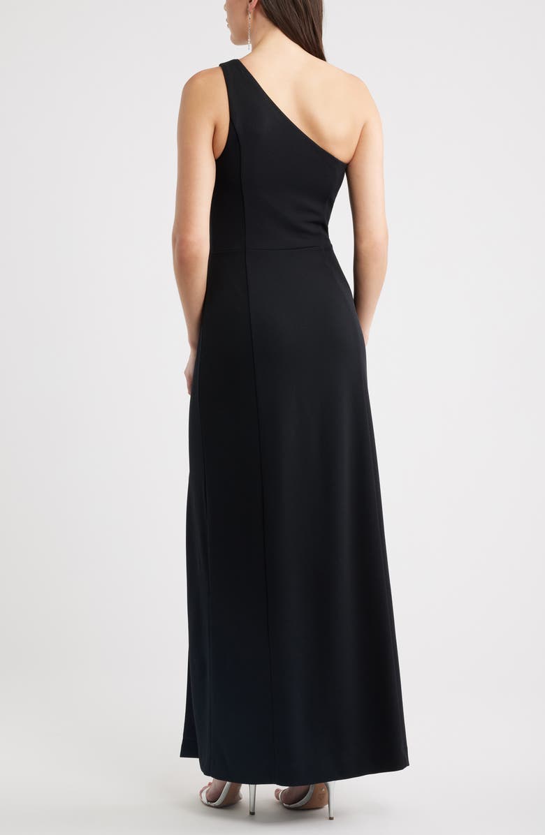 Chelsea28 One-Shoulder Maxi Cocktail Dress, Alternate, color, Black