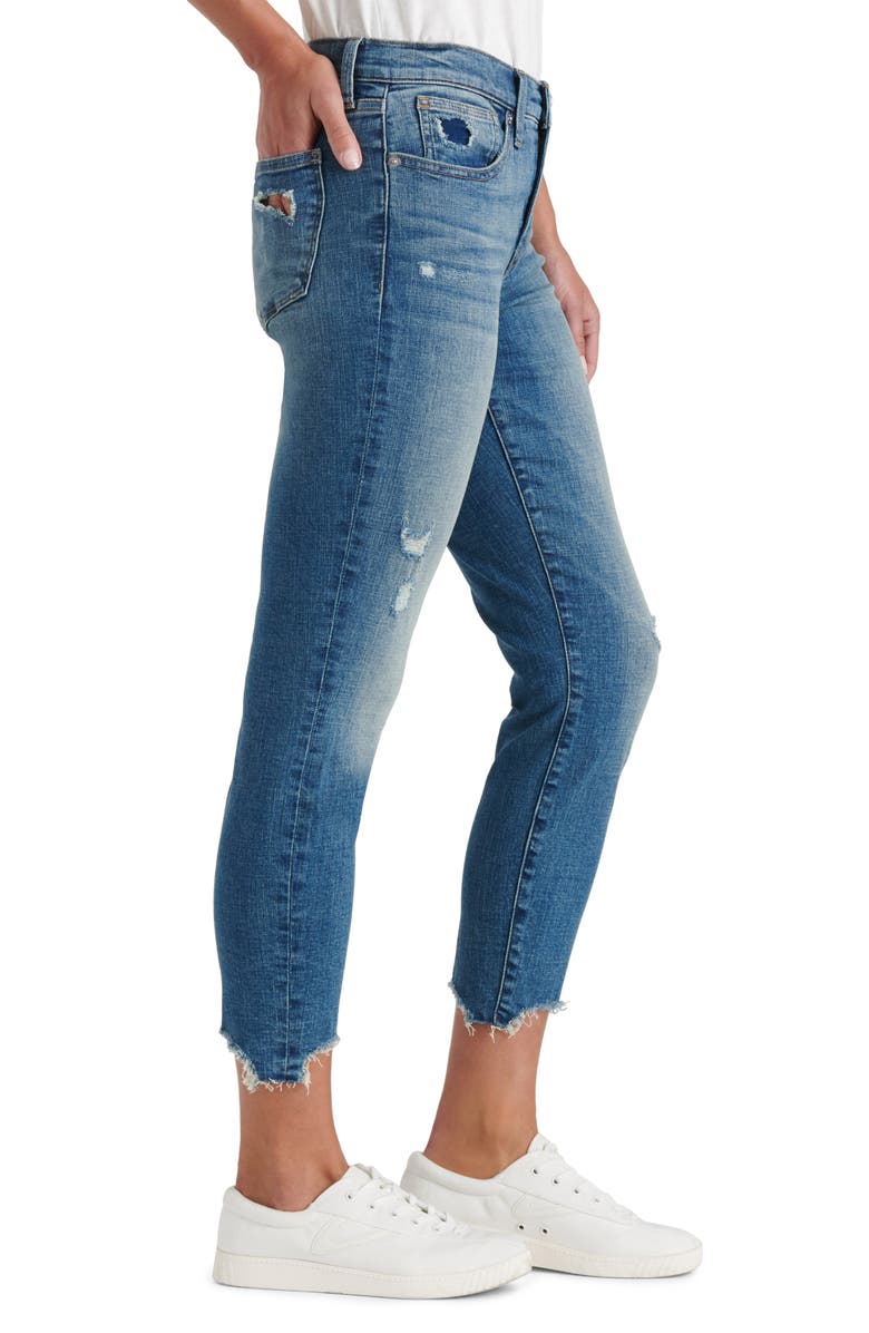 Lucky Brand Ava Distressed Chewed Hem Crop Skinny Jeans, Alternate, color, 