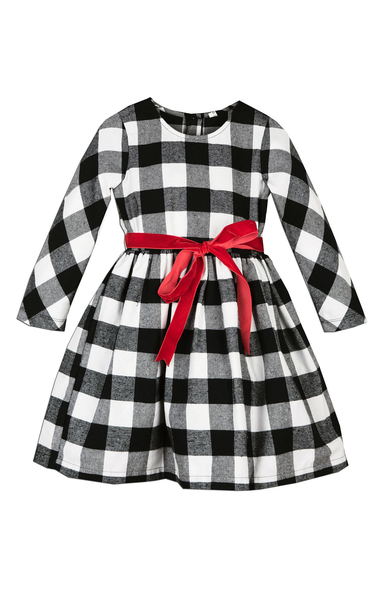 JOE-ELLA Kids' Buffalo Check Party Dress
