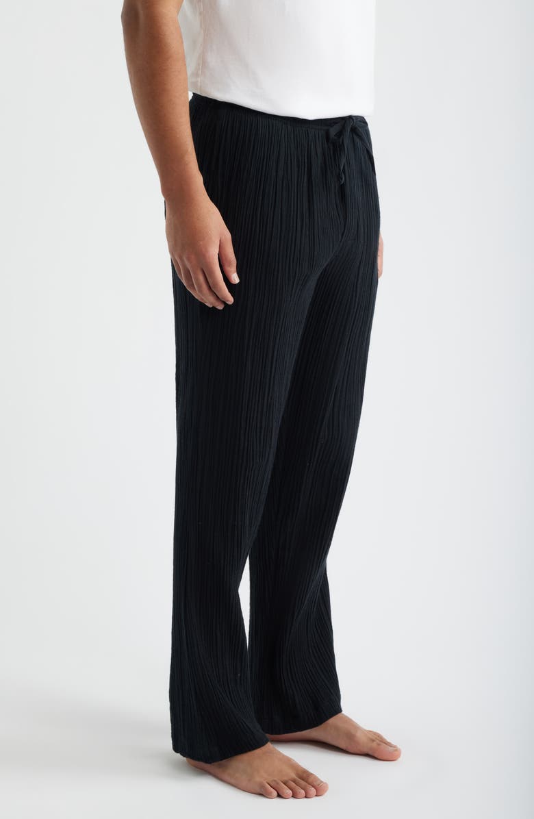 Majestic International Seaside Cotton Crepe Lounge Pants, Alternate, color, Black