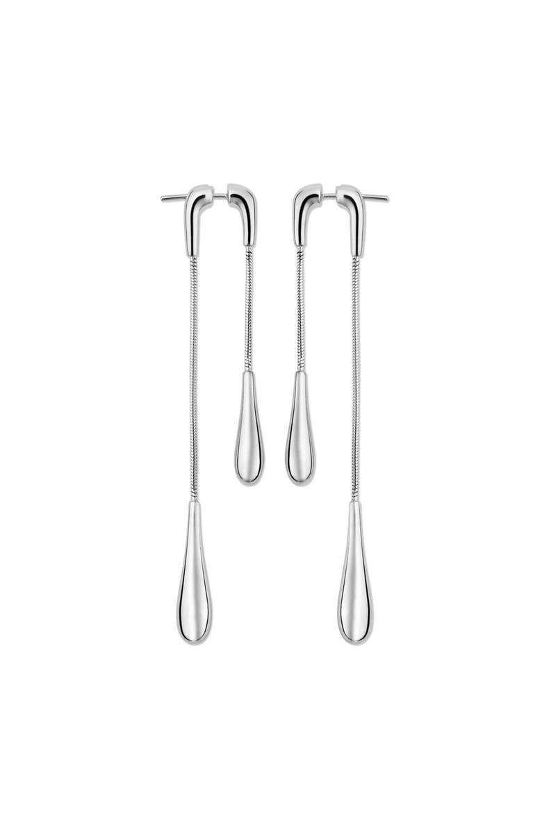 Lucy Quartermaine Double Drop Earrings Front and Back, Main, color, Sterling Silver