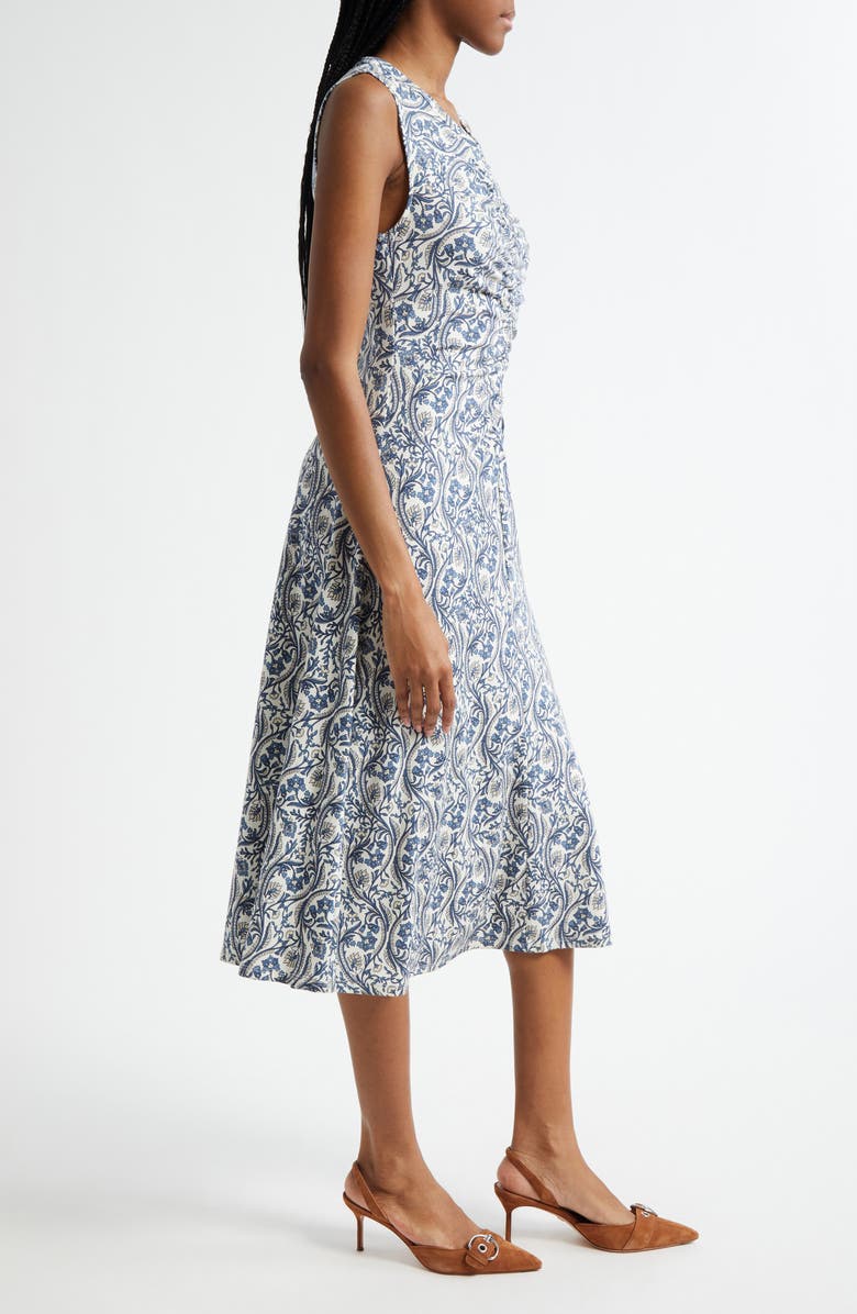 Veronica Beard Gale Floral Paisley Dress, Alternate, color, Dove Multi