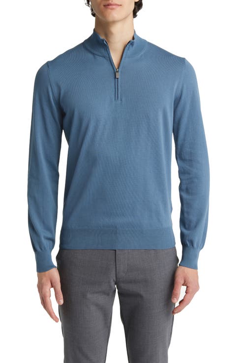 Quarter Zip Mock Neck Sweater (Regular & Big)