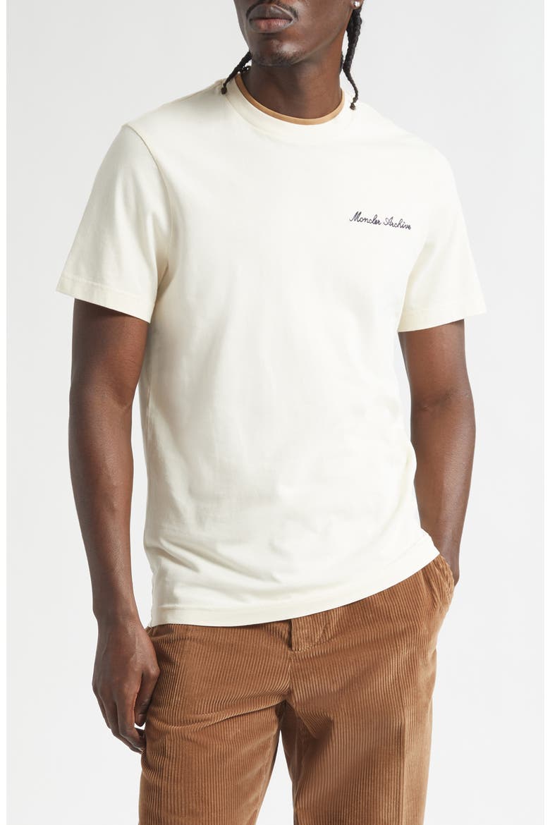 Archive Embroidered Logo Patch T-Shirt, Main, color, WHITE