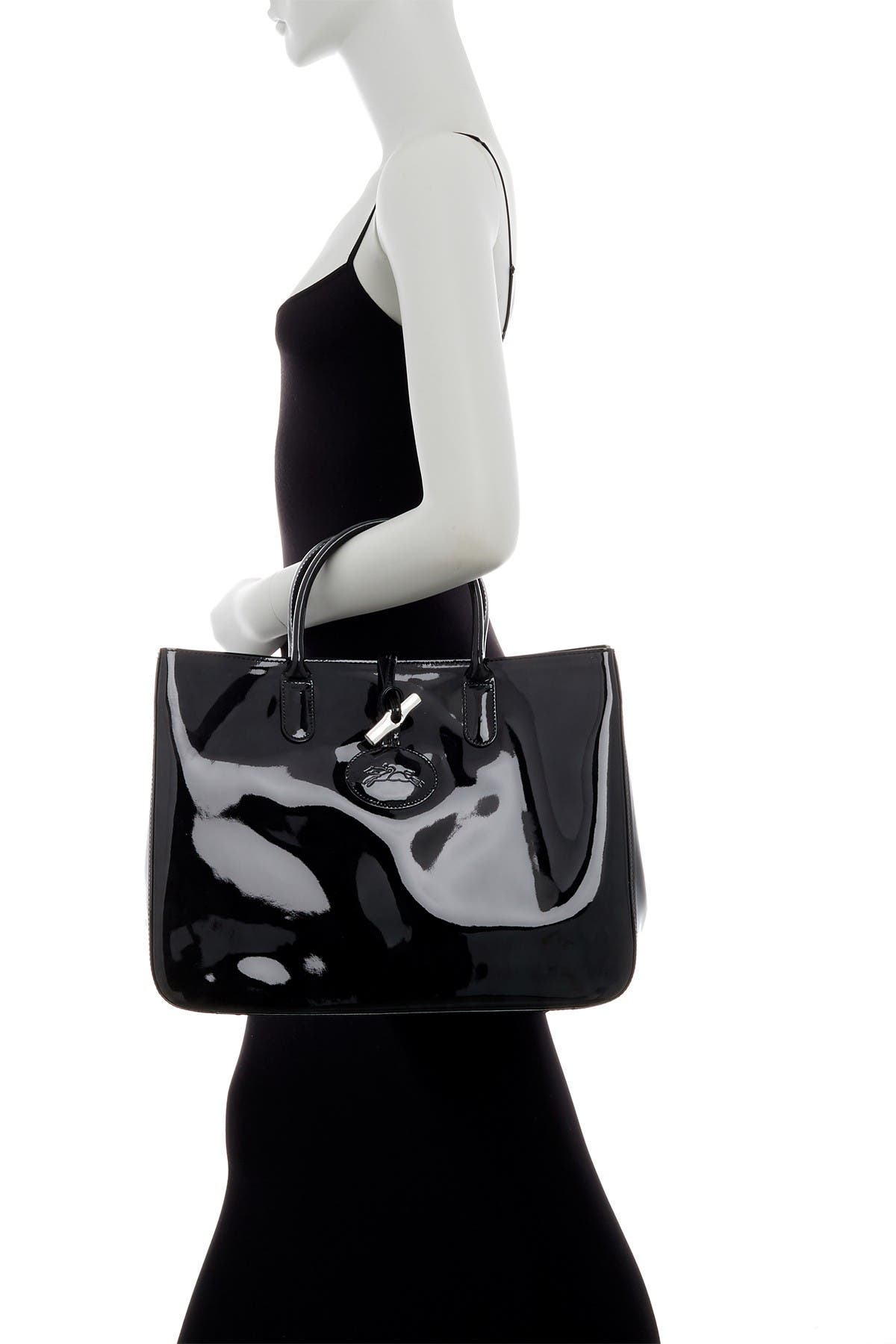 Longchamp Ro Box Large Patent Leather Tote (Women) | Nordstromrack