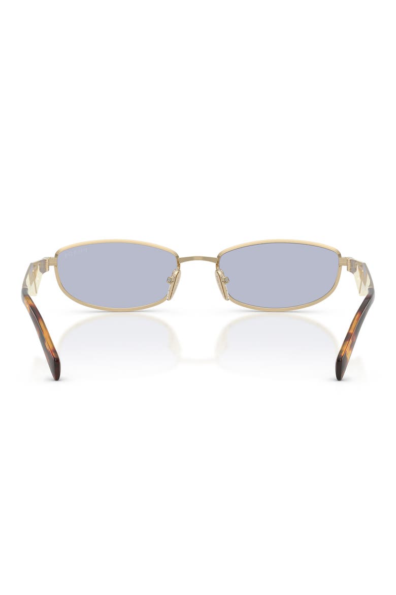 55mm Oval Sunglasses, Alternate, color, PALE GOLD / BLUE