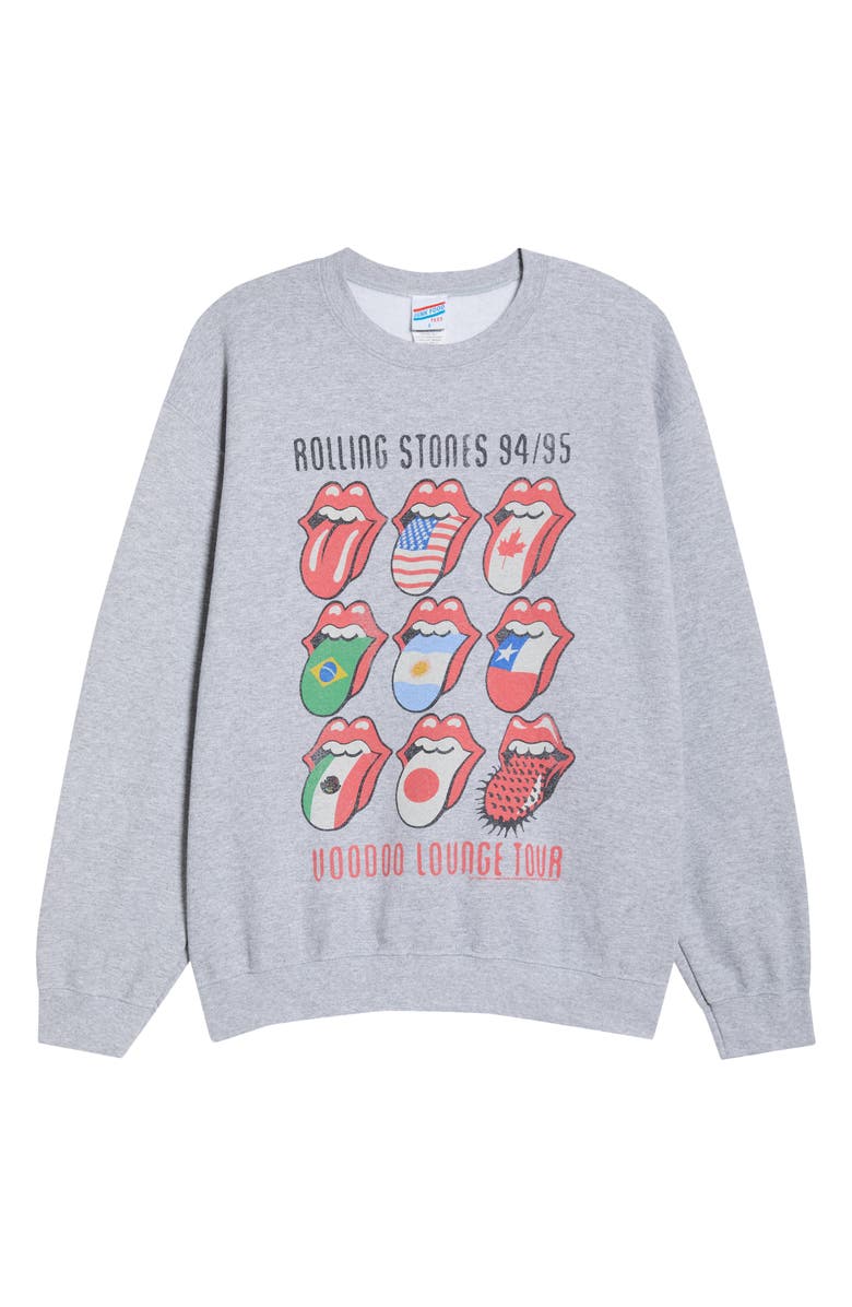 Junk Food Voodoo Lounge Tour Hot Lips Graphic Sweatshirt, Main, color, Sport Grey