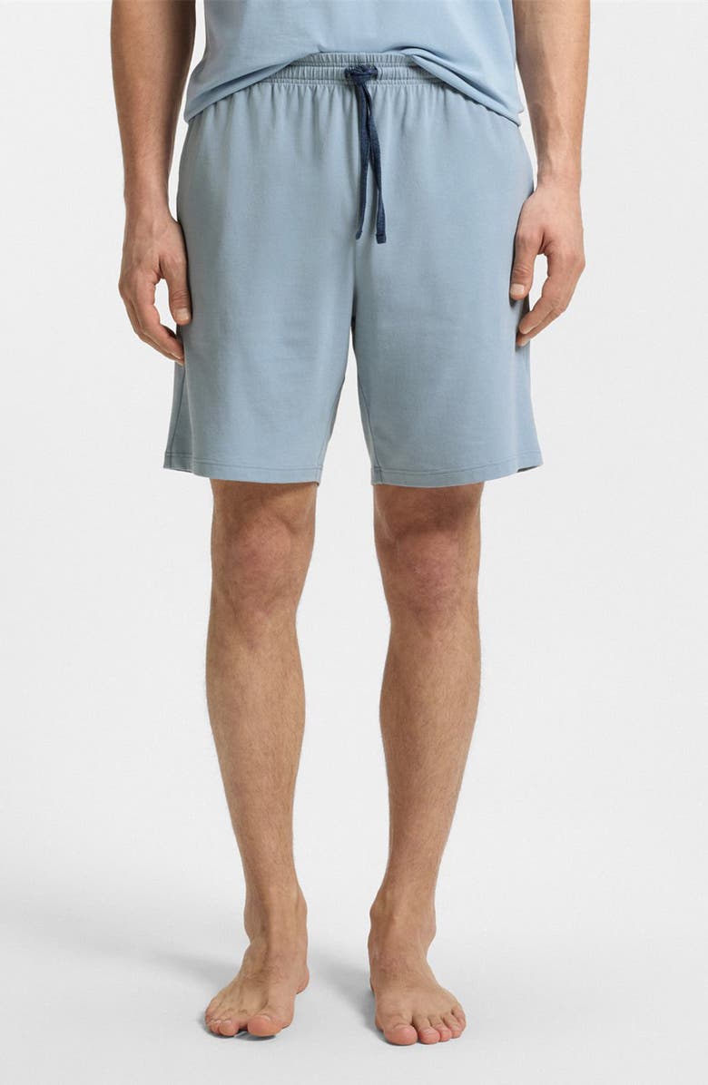 BOSS Mix Match Stretch Cotton Pajama Shorts, Main, color, Open Blue