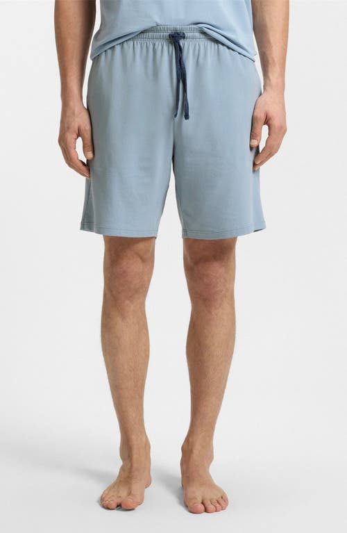 Hugo Boss Boss Mix Match Stretch Cotton Pajama Shorts In Blue