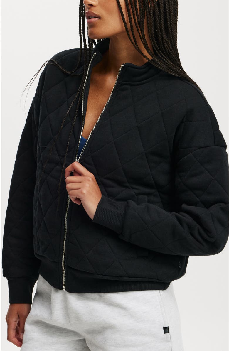 COTTON ON BODY Active Quilted Zip Through, Main, color, 