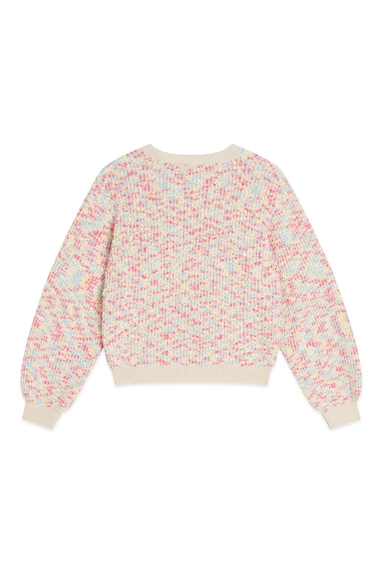 Kids' Popcorn Knit Sweater, Alternate, color, EGGNOG