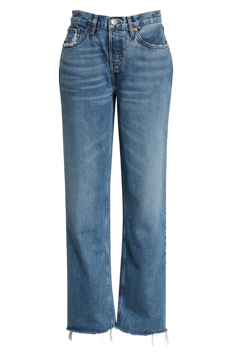 Re/Done Women's Comfy '90s High Waist Straight Leg Jeans, Alternate, color, 