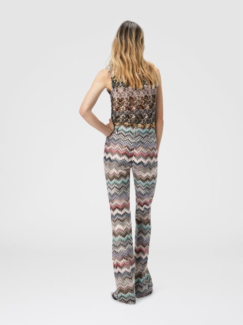 Missoni Flare Pants With Snake Pattern In Multi