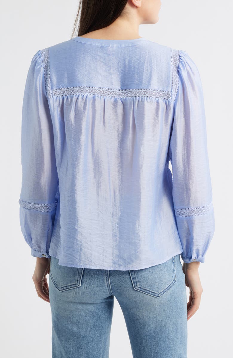 Vince Camuto Pintuck Taffeta Top, Alternate, color, Cool Lavender