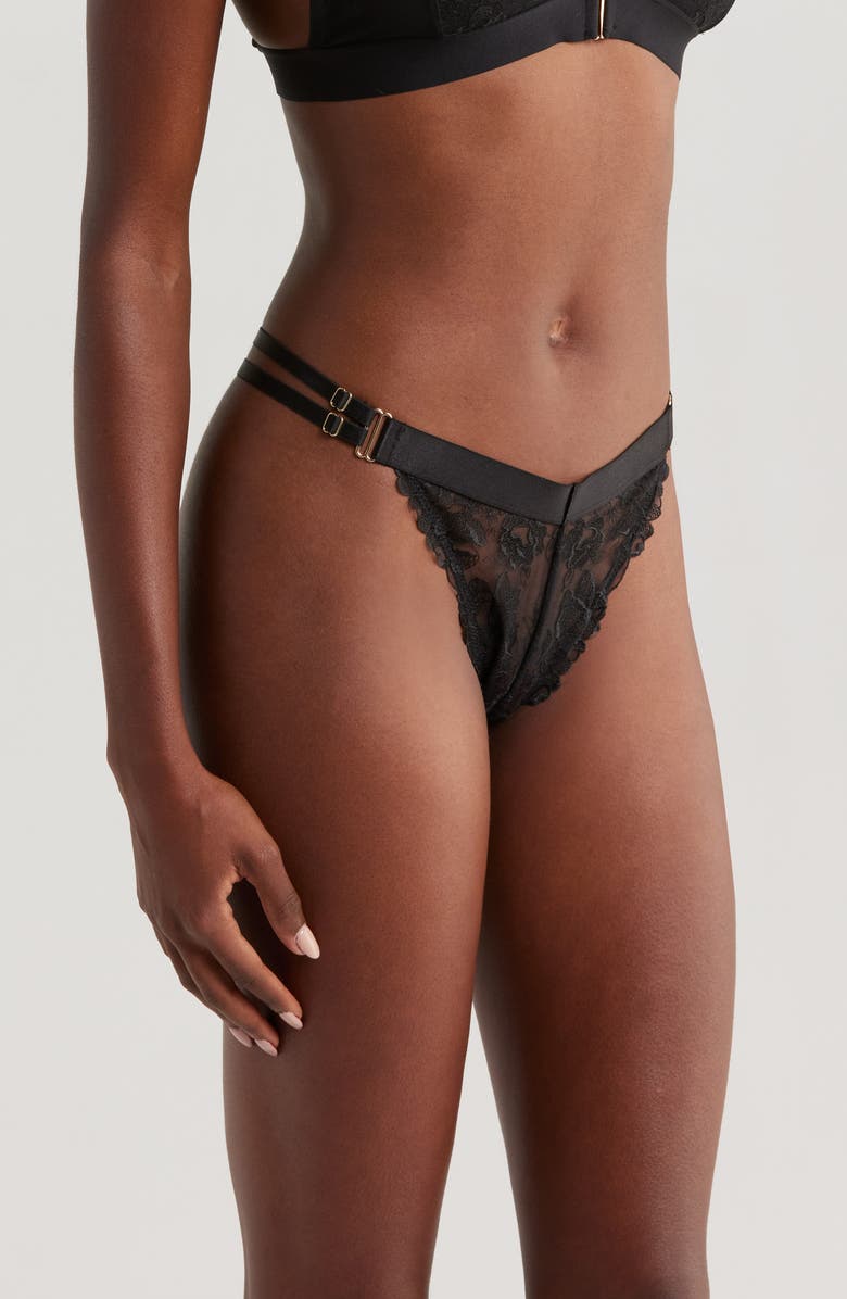 KILO BRAVA Lace G-String, Alternate, color, Black