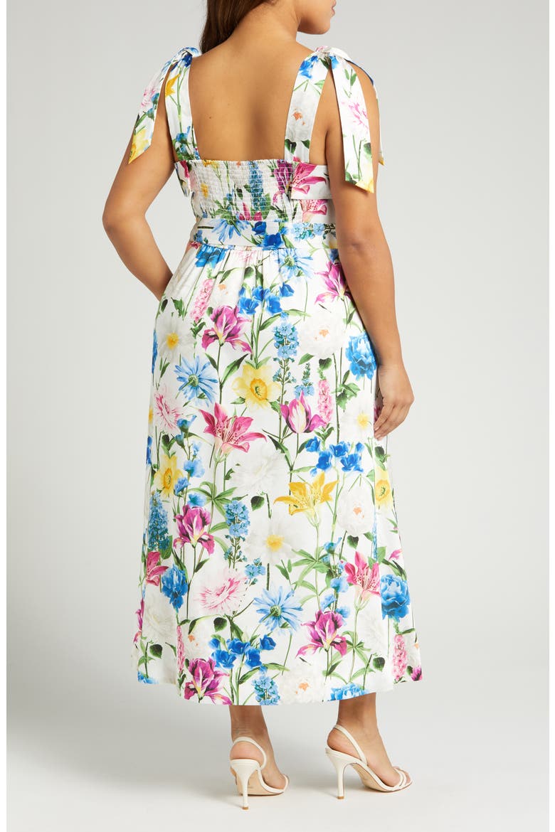 Floral Print Sundress, Alternate, color, PEARL WHITE MULTI
