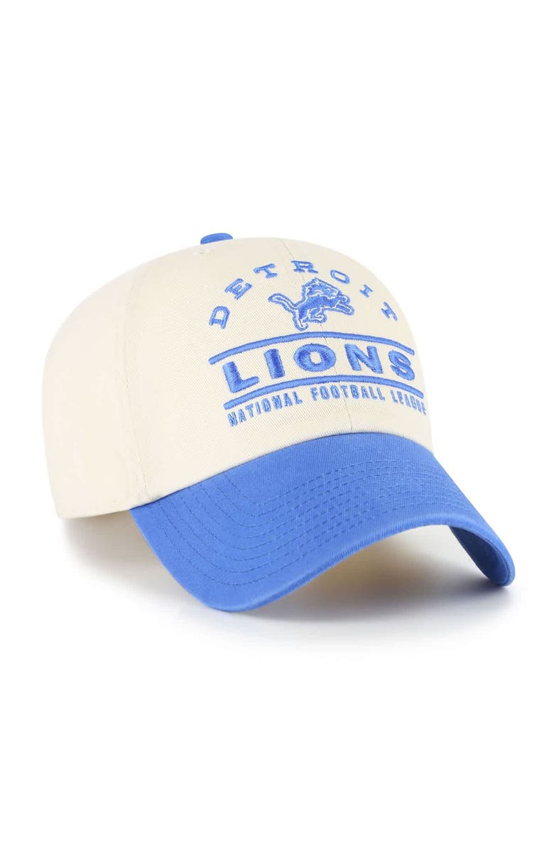 '47 Men's '47  Natural Detroit Lions Windham Clean Up Adjustable Hat, Alternate, color, Natural