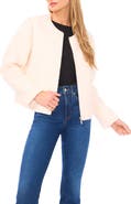 Halogen® High Pile Fleece Crop Zip Jacket