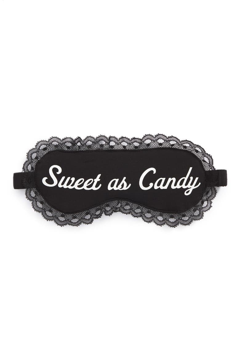 'Sweet as Candy' Boxed Eye Mask, Main, color, BLACK/ SWEET AS CANDY