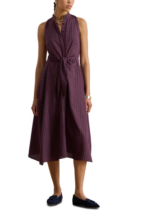 Tie Waist Midi Shirtdress