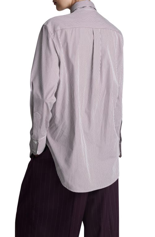 Kenneth Cole Boyfriend Cotton Poplin Button-up Shirt In Multi