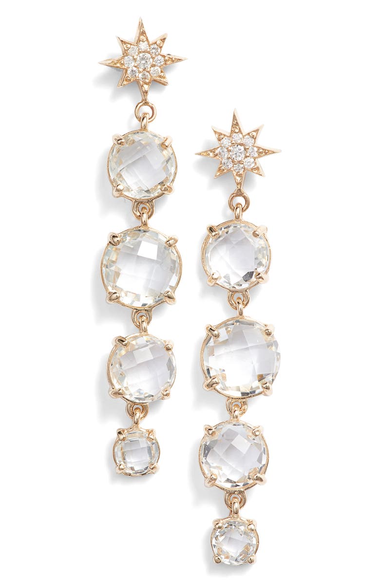 Anzie North Star Drop Earrings, Main, color, Gold