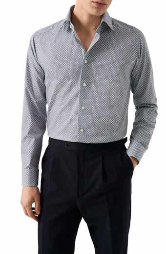 Eton Contemporary Fit Medallion Print Cotton Dress Shirt