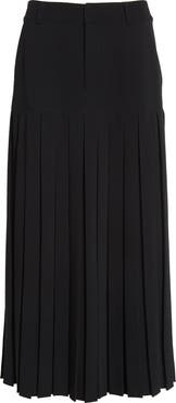 Cinq à Sept Bane Crepe Placed Pleat Midi Skirt