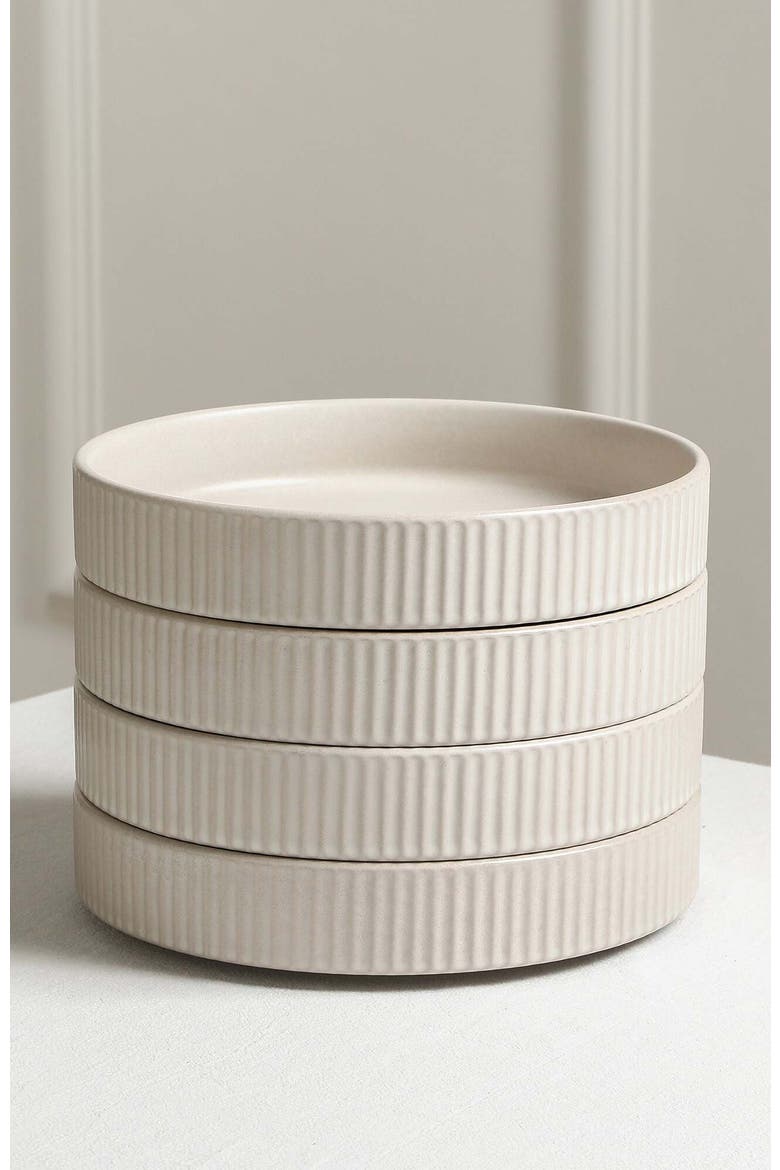 Haven Stoneware 4-Piece Pasta Bowl Set, Alternate, color, Beige