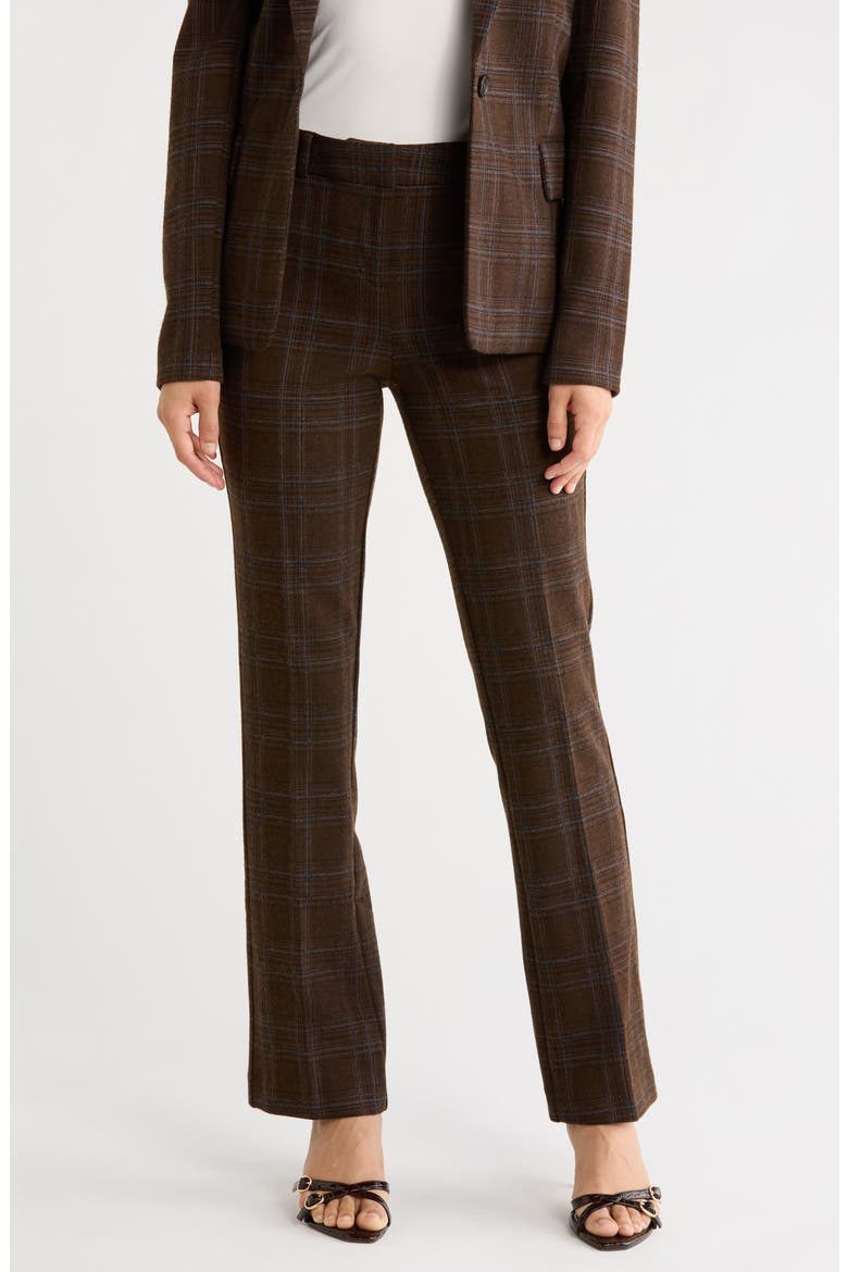 Ari Plaid Pants, Main, color, BROWN BLUE