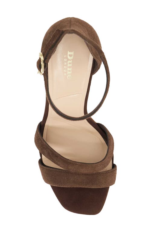 Dune London Majestical Ankle Strap Sandal In Brown