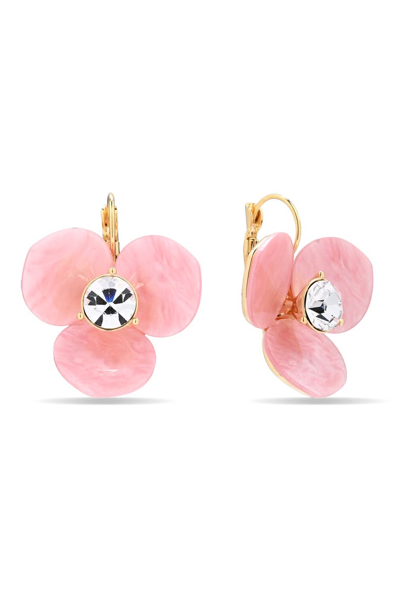 Santorini Flower Drop Earrings, Main, color, PINK