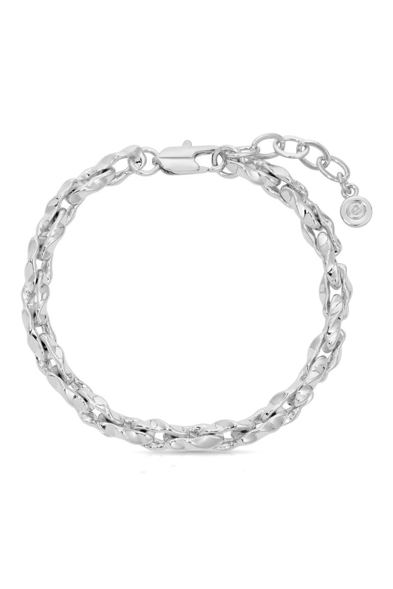 Sculpted Links Bracelet, Main, color, SILVER