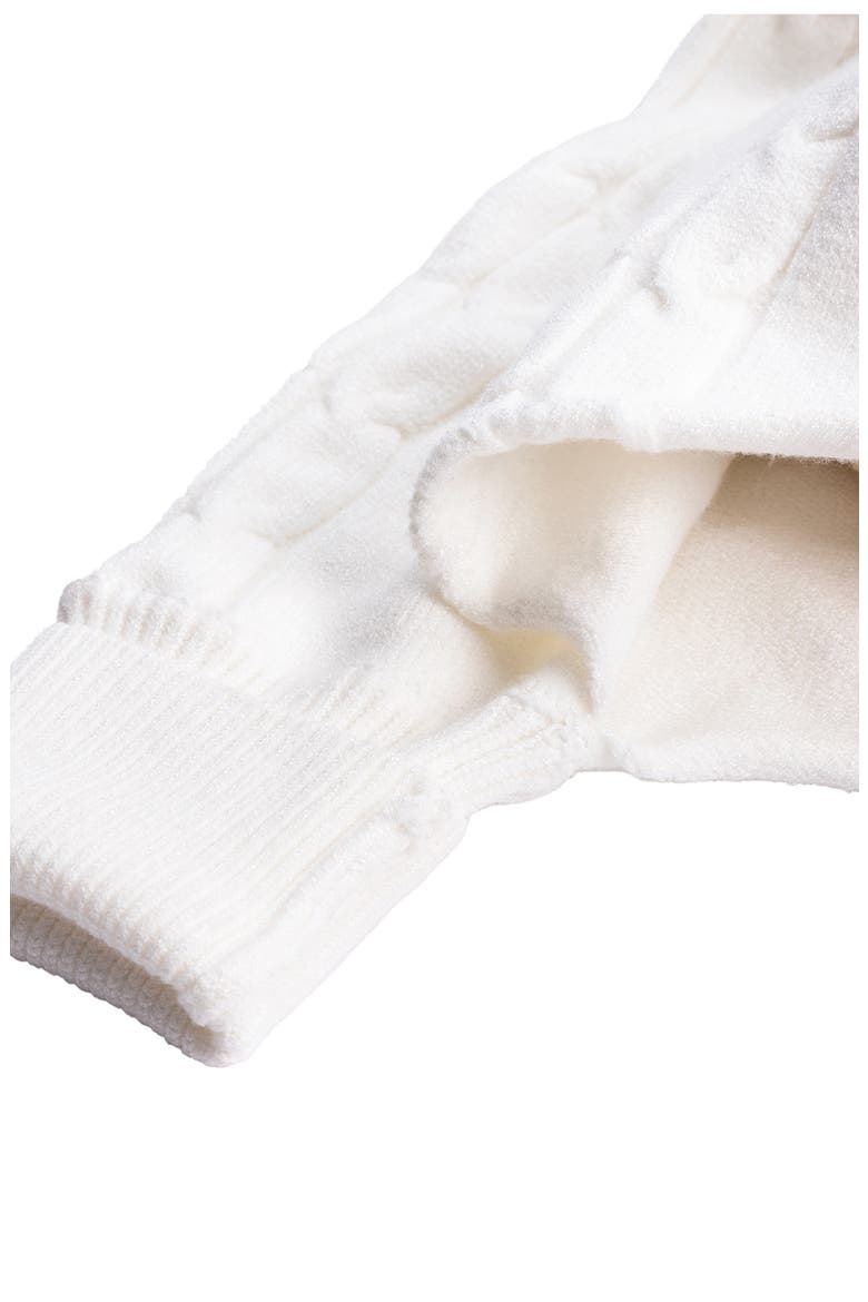 Batwing Sleeve Cable Knit Poncho Sweater, Alternate, color, WHITE