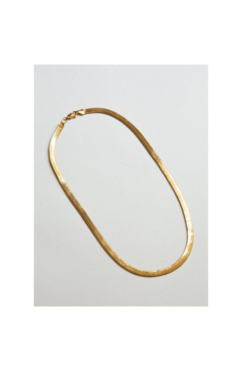 Outofoffice Gold Herringbone Chain Necklace, Main, color, Gold