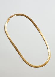 Outofoffice Gold Herringbone Chain Necklace