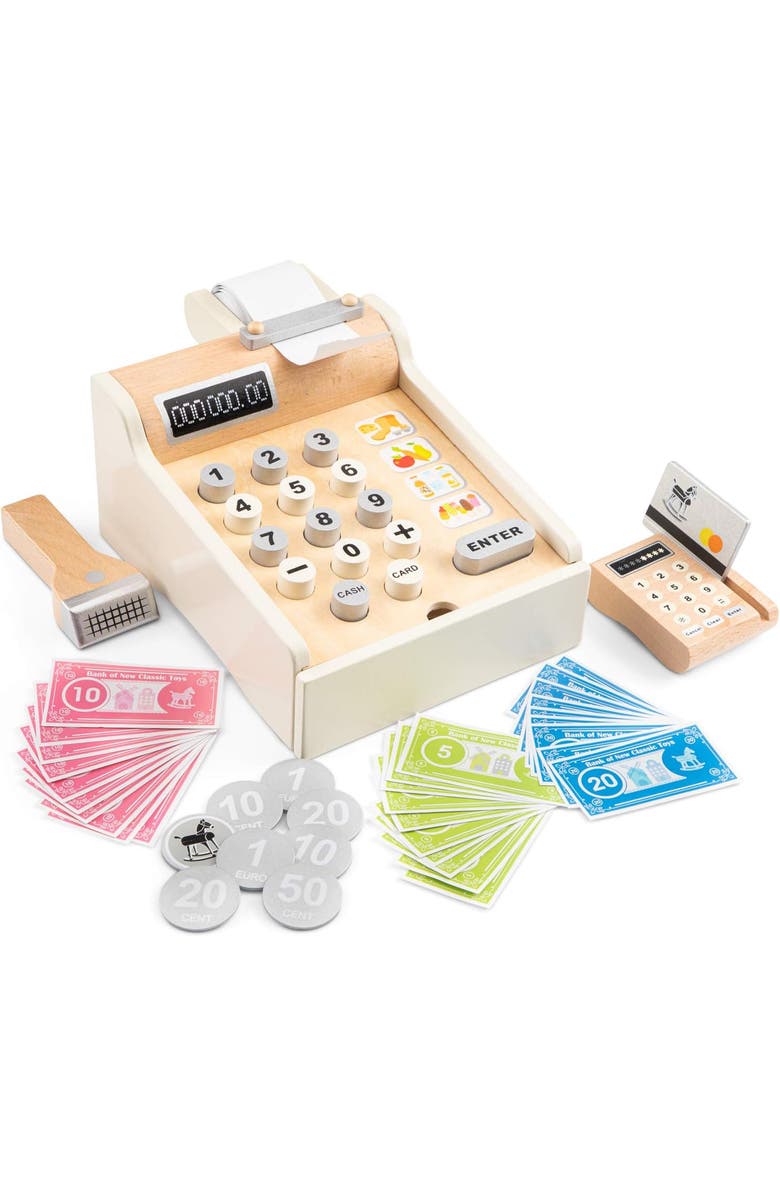 NEW CLASSIC TOYS Cash Register, Main, color, White