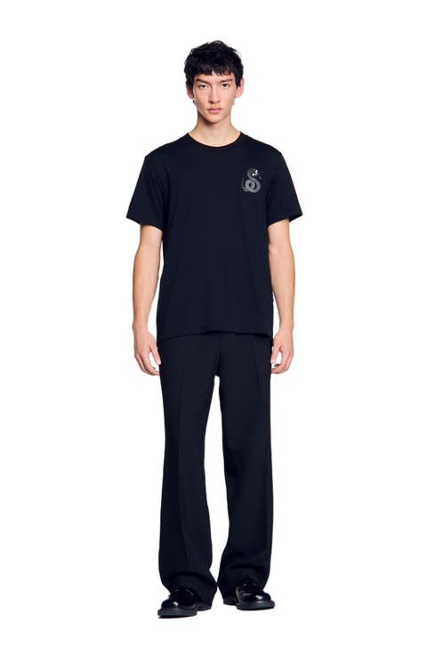 T-shirt with snake detail