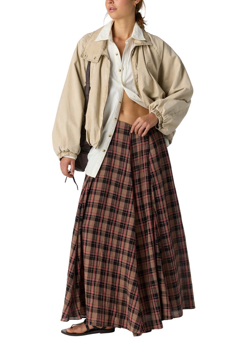 Ives Plaid Maxi Skirt, Alternate, color, CHOCOLATE COMBO