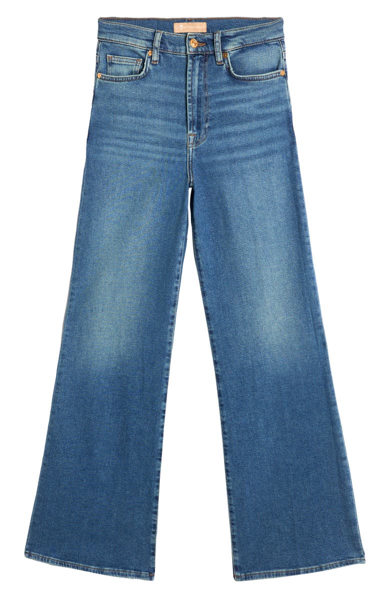 7 For All Mankind Jo Ultra High Waist Wide Leg Jeans, Alternate, color, Sea Level
