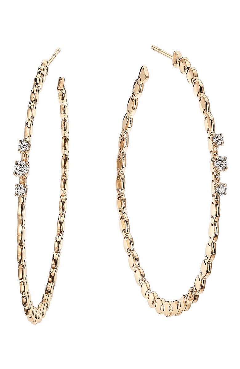 LANA Triple Solo Mega Diamond Hoop Earrings, Alternate, color, 